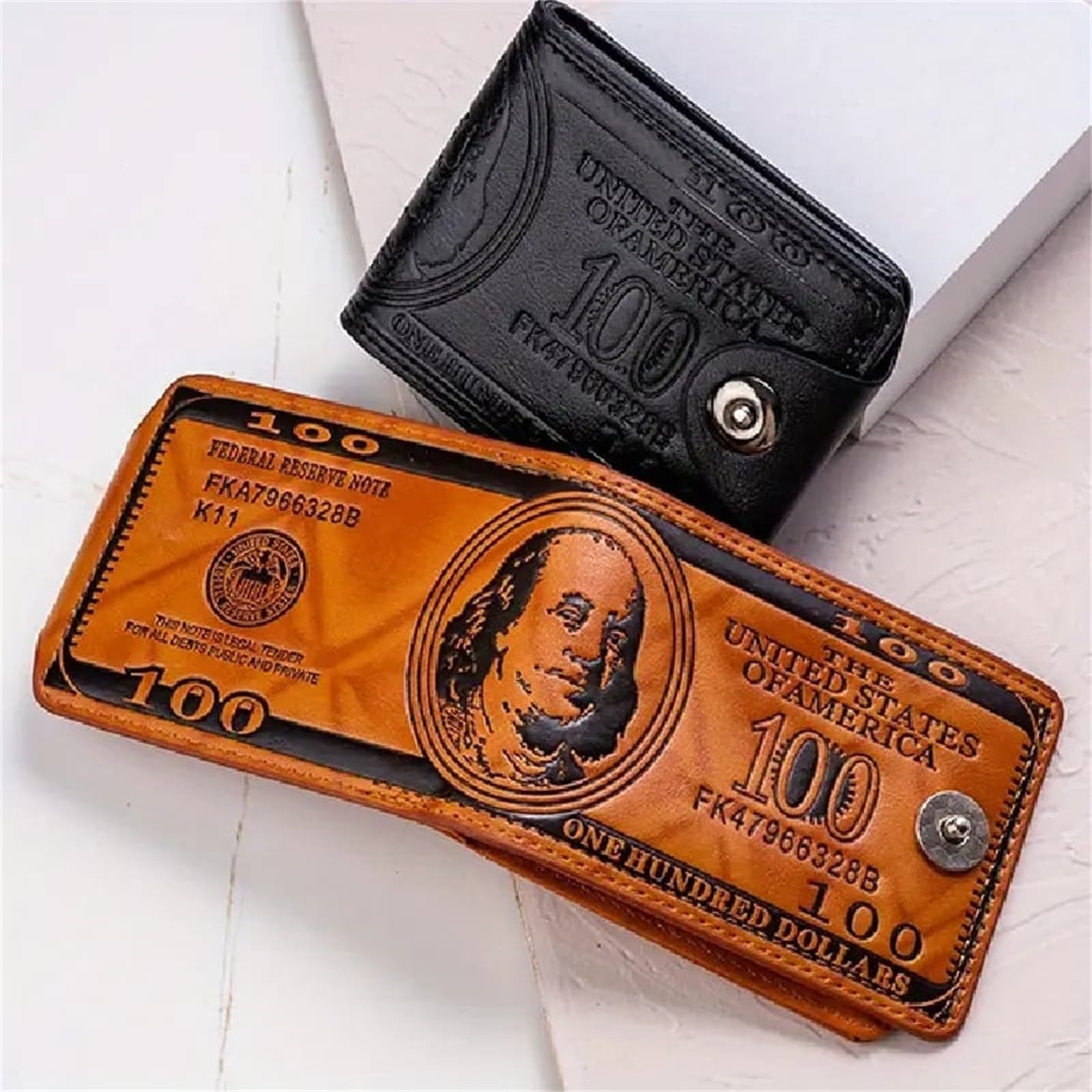 Vintage Style RFID Blocking Leather Wallet for Men - Slim Bifold with Multiple Card Slots, Zipper Coin Pocket, Snap Closure, Waterproof & Du - Image 3