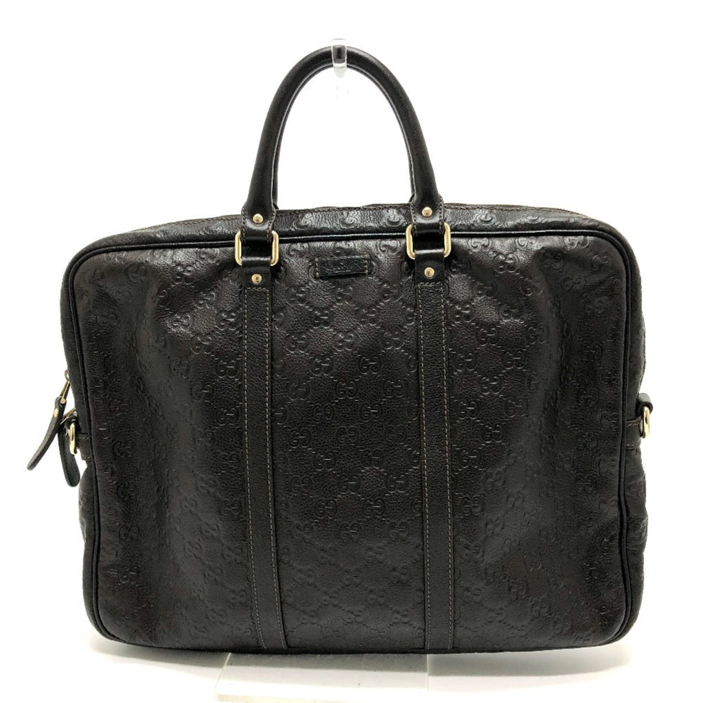 Pre-Owned 201480 Shima Line Handbag/Business Bag/Briefcase Leather Men's Brown (Good)