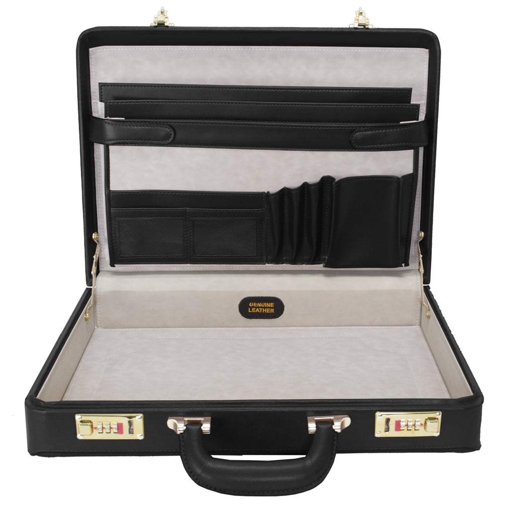 McKlein LAWSON, Attaché Briefcase, Top Grain Cowhide Leather, Black (80455) - Image 2
