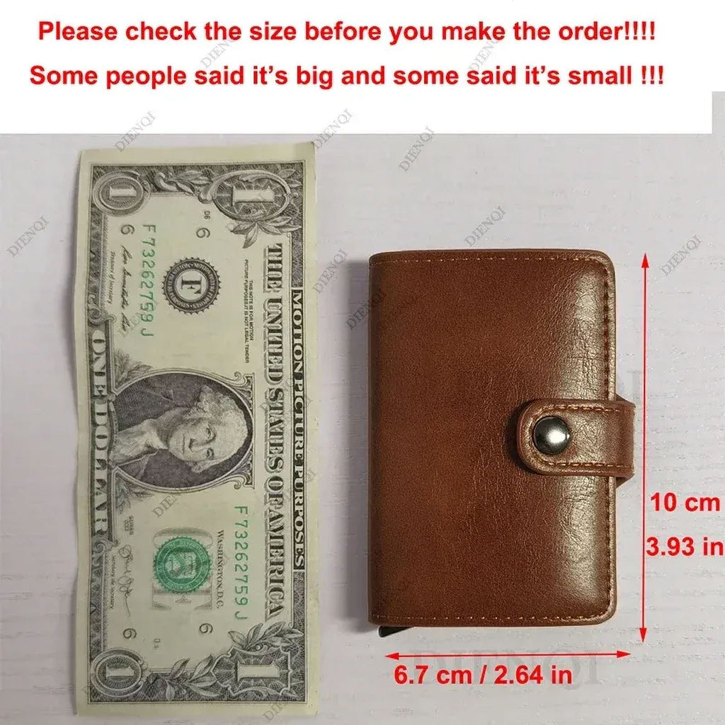 Credit Card Holder Wallets Men PU Leather ID Cardholder Case Luxury Small Slim Thin Smart Minimalist Wallet - Image 6