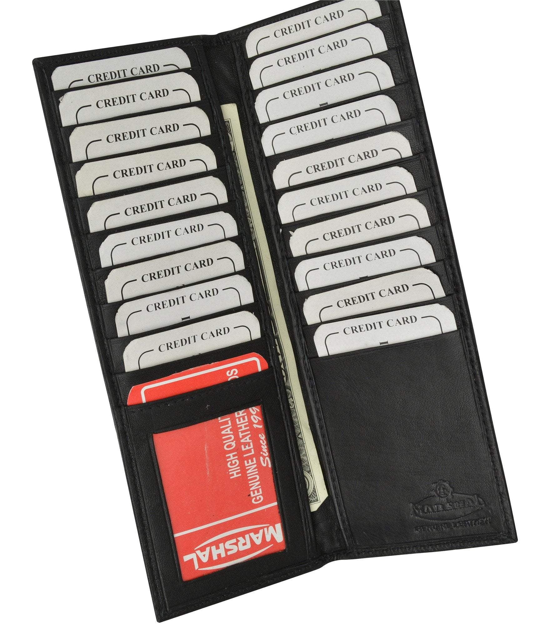 Slim Tall Genuine Leather Multi Credit Card ID Holder 528 - Image 2