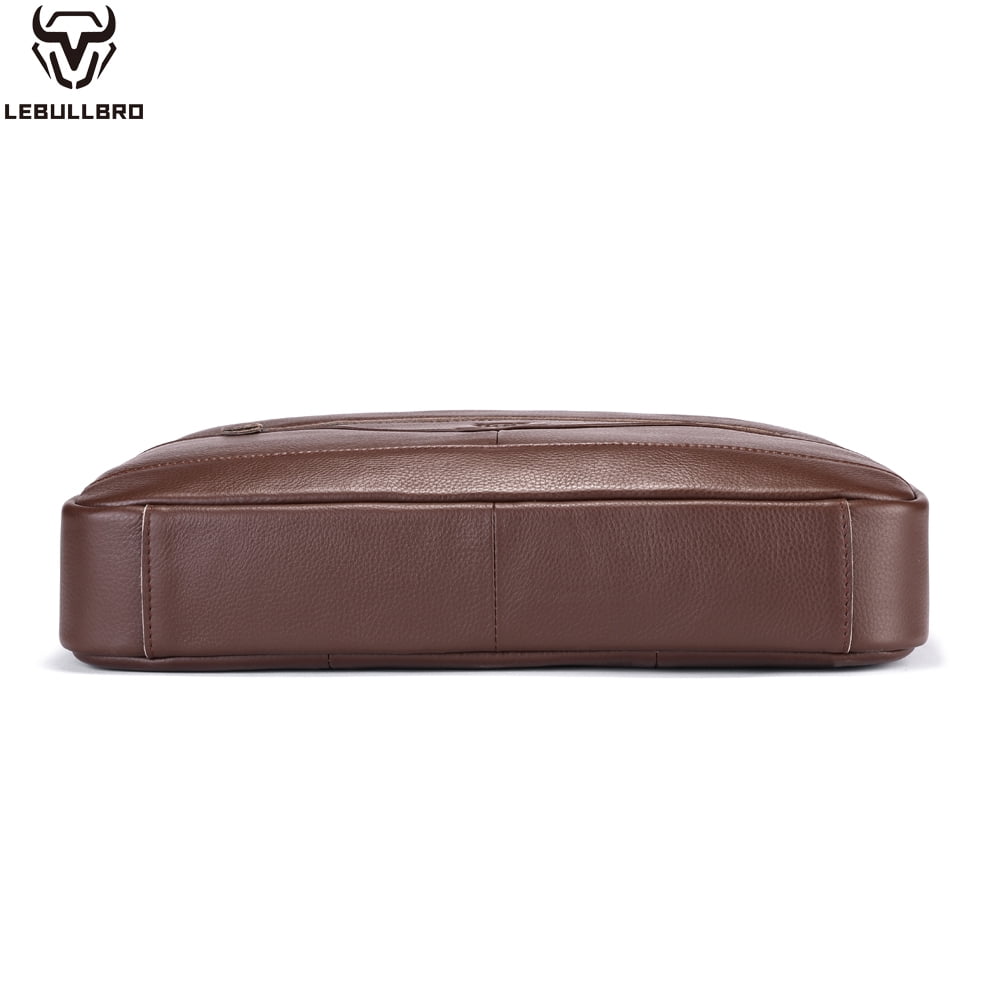 Briefcase Shoulder Messenger Bags Work Laptop Bag Coffee - Image 5