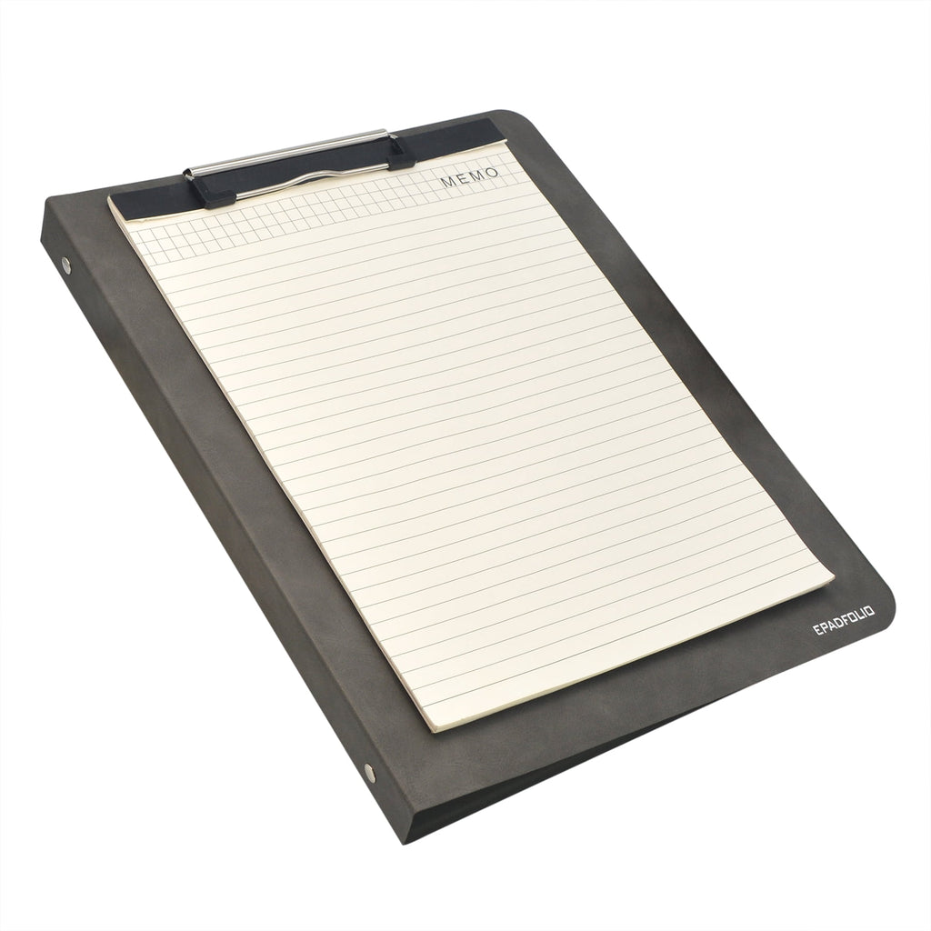 3 Ring Binder Padfolio Clipboard Case with Color File Folders, PU Leather Padfolio Ring Binder with Clipboard - Image 5