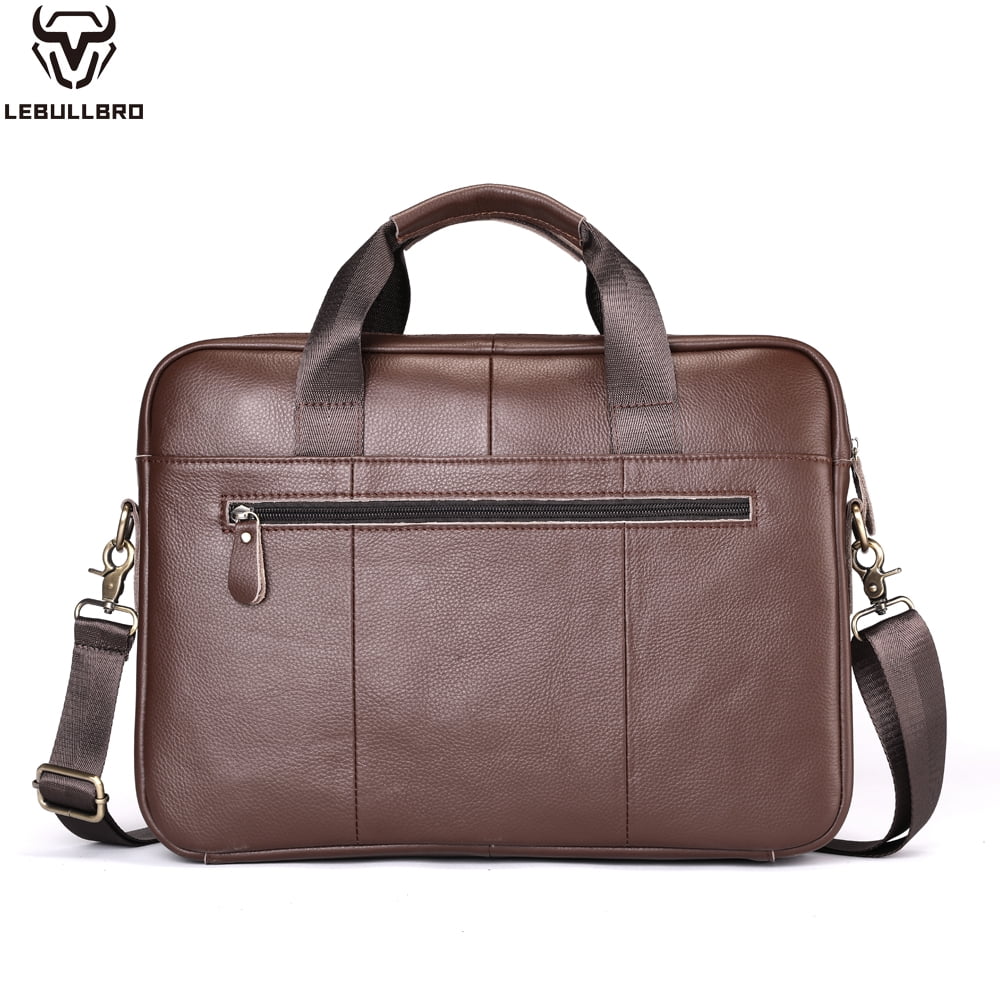 Briefcase Shoulder Messenger Bags Work Laptop Bag Coffee - Image 6