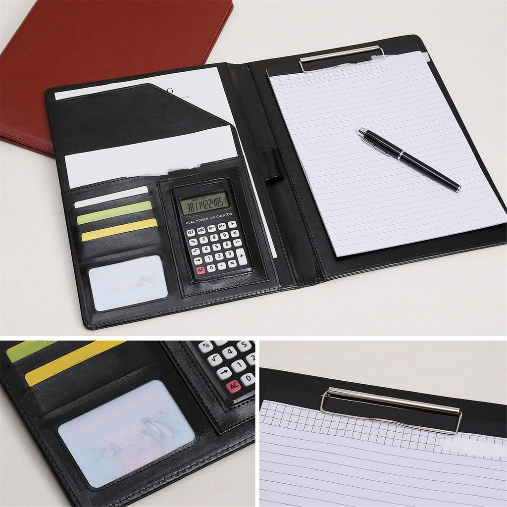 Professional Padfolio with Notepad Included, Faux Leather Portfolio Folder with Clipboard & Pen Holder, Resume Folder... - Image 5