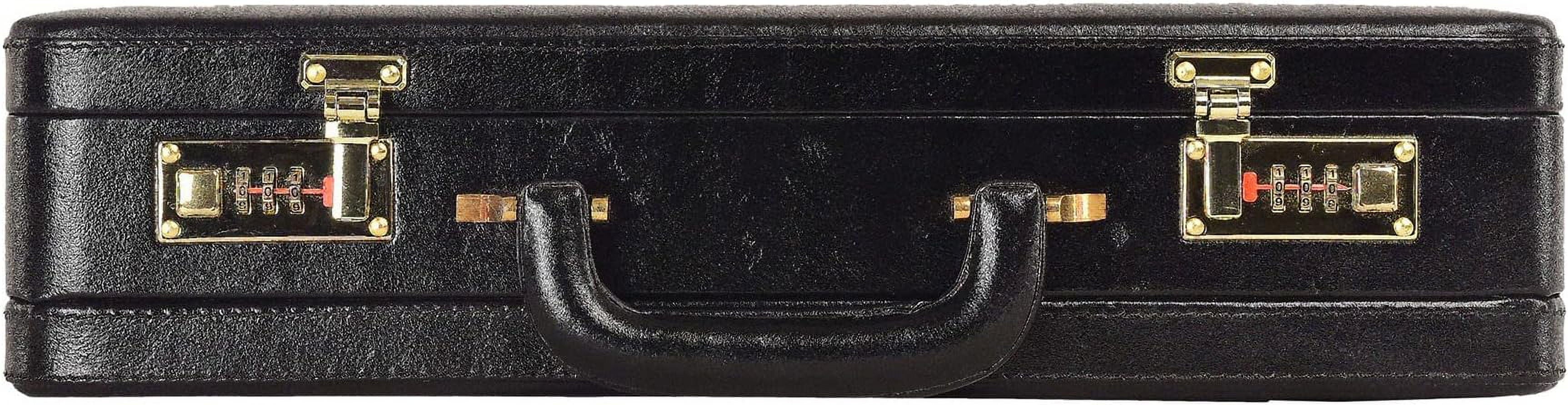 Top Grain Leather Attache Briefcase Business Handbag Leather Expandable Briefcase for Men - Image 4