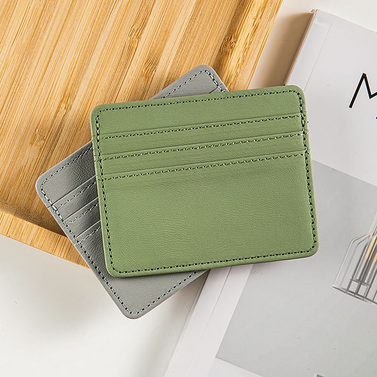 Card Holder Card Storage Bag Green,Credit Card Holder Slim Minimalist Front Id Small Compact Leather ,Card Holder*1 - Image 6