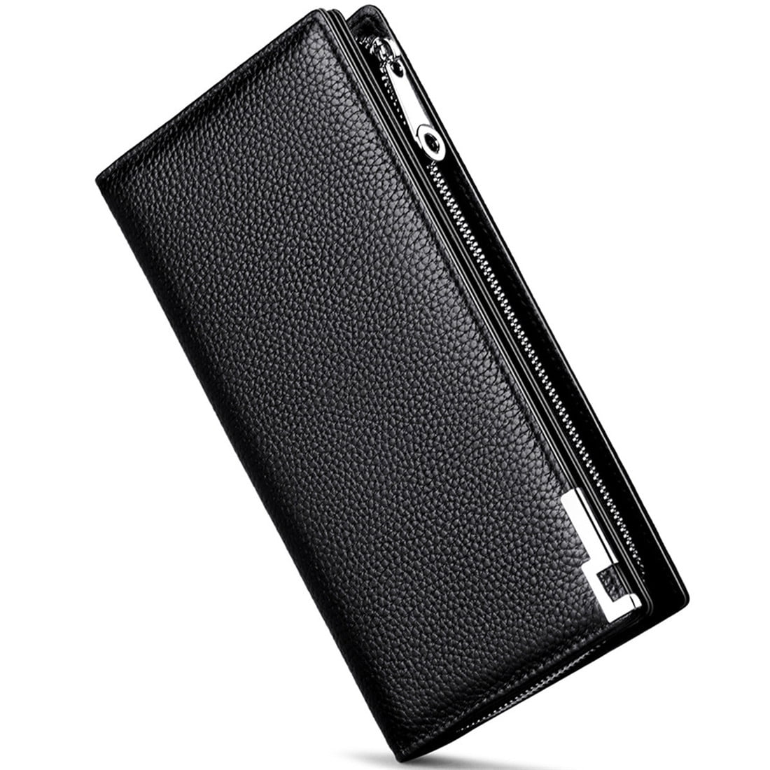 Long Wallets for Men Leather RFID Blocking Wallet Bifold Slim Credit Card Holder Zip Around Wallet Purse with Zipper ... - Image 5
