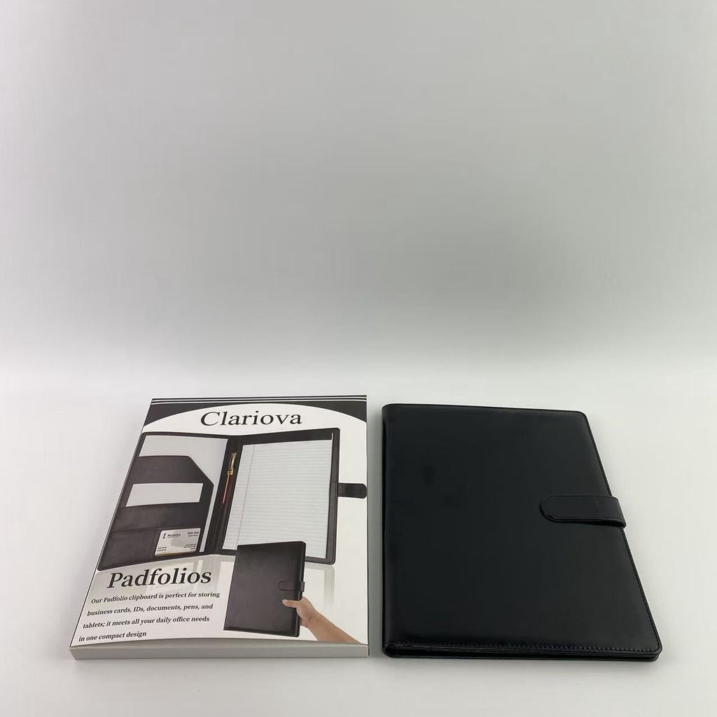 Padfolios, Faux Leather Portfolio Folder Binder, Legal Pad Holder for A4 Letter Size Notepad, Resume, Writing Pad, Id... - Image 2