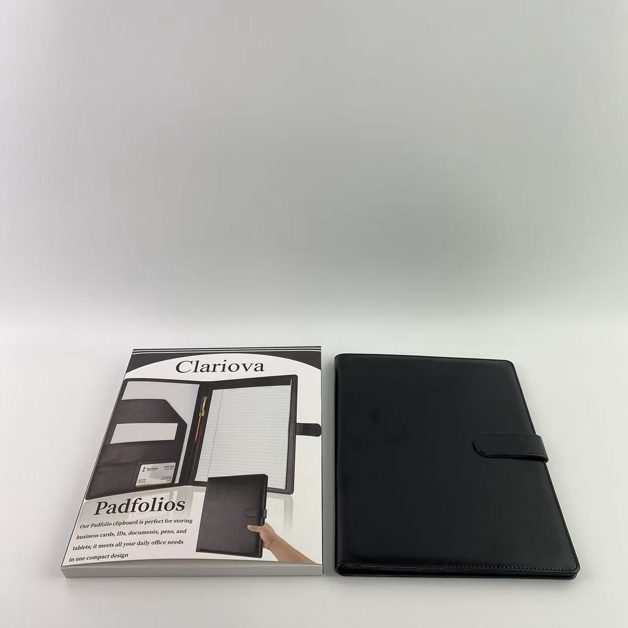 Padfolios, Faux Leather Portfolio Folder Binder, Legal Pad Holder for A4 Letter Size Notepad, Resume, Writing Pad, Id... - Image 2