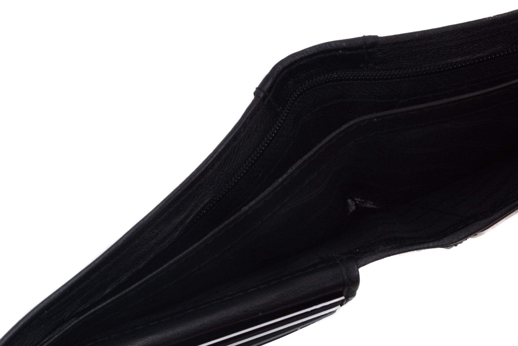 Mens Lambskin Leather Bifold Wallet with ID Flap 1183 - Image 2