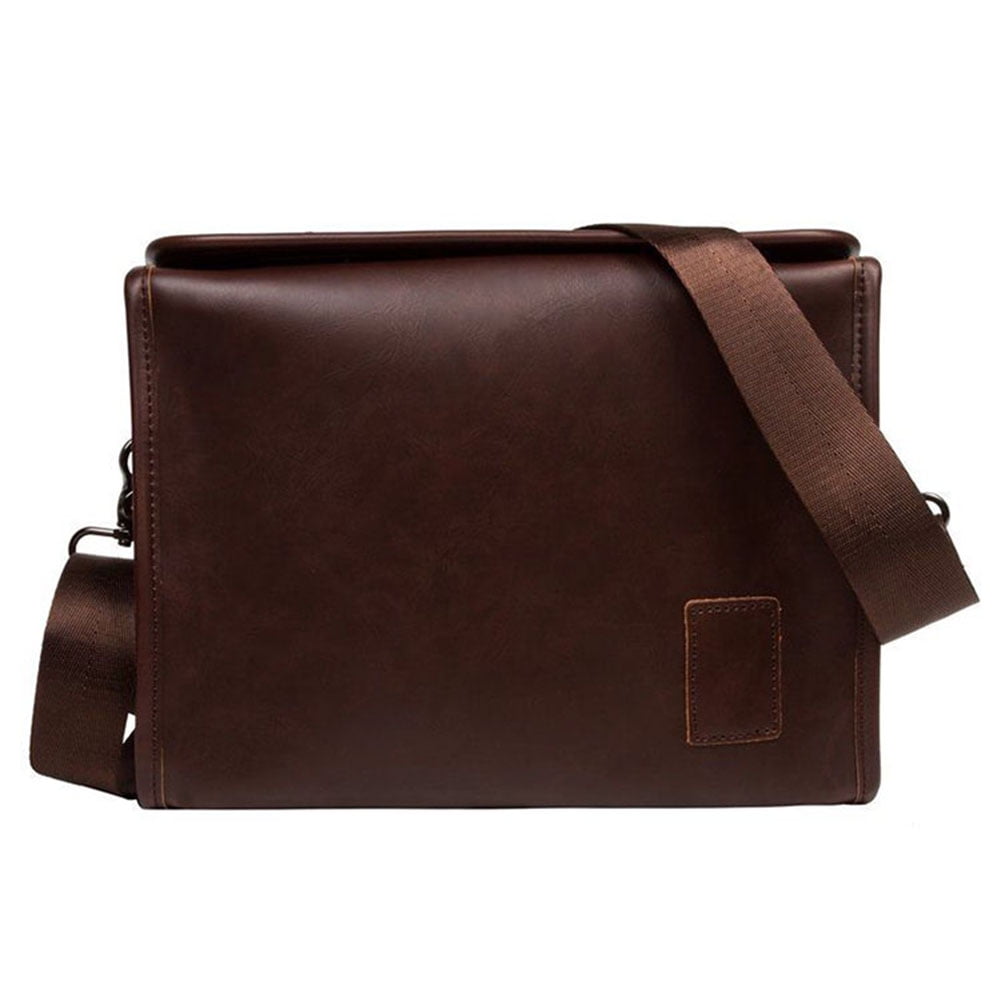 Men's Briefcase Casual Business Shoulder Bag Leather Messenger Satchel Bag - Image 2