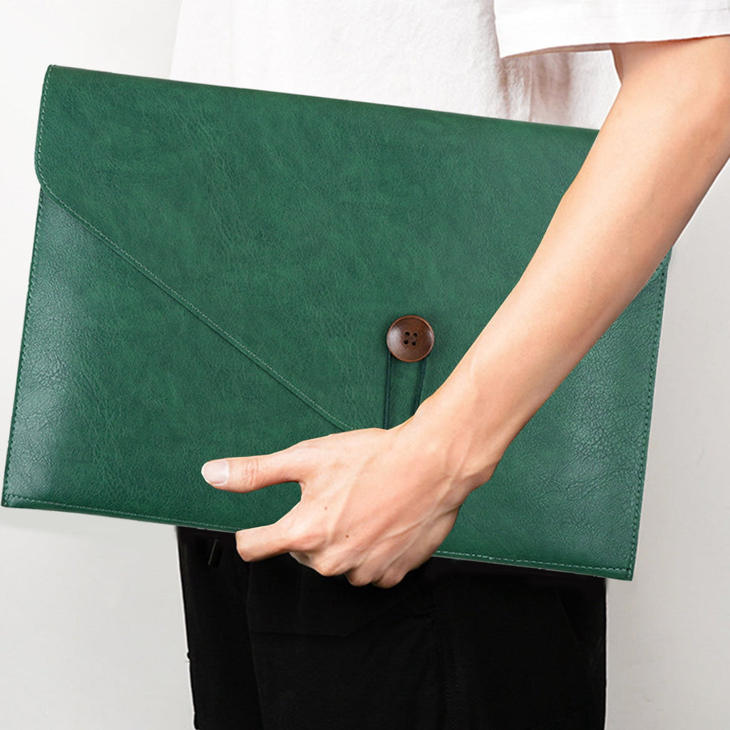 Modern Design PU Leather Padfolio, Leather File Bag A4 File Bag, Briefcase Button Business Office Storage, Portable L... - Image 2