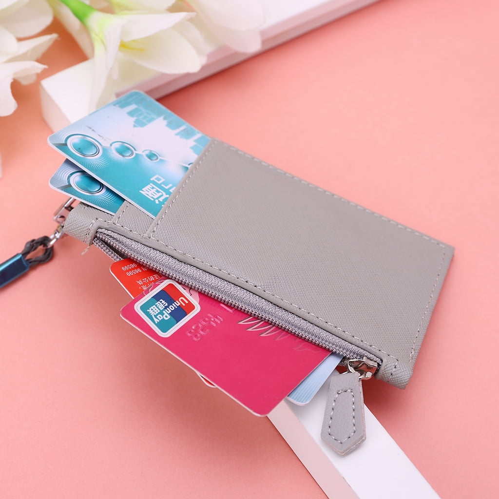 Women Business Card Holder Wallet Men PU Leather ID Cards Holders Case Neck Strap Lanyard Ladies Fashion Mini Slim Wa... - Image 5