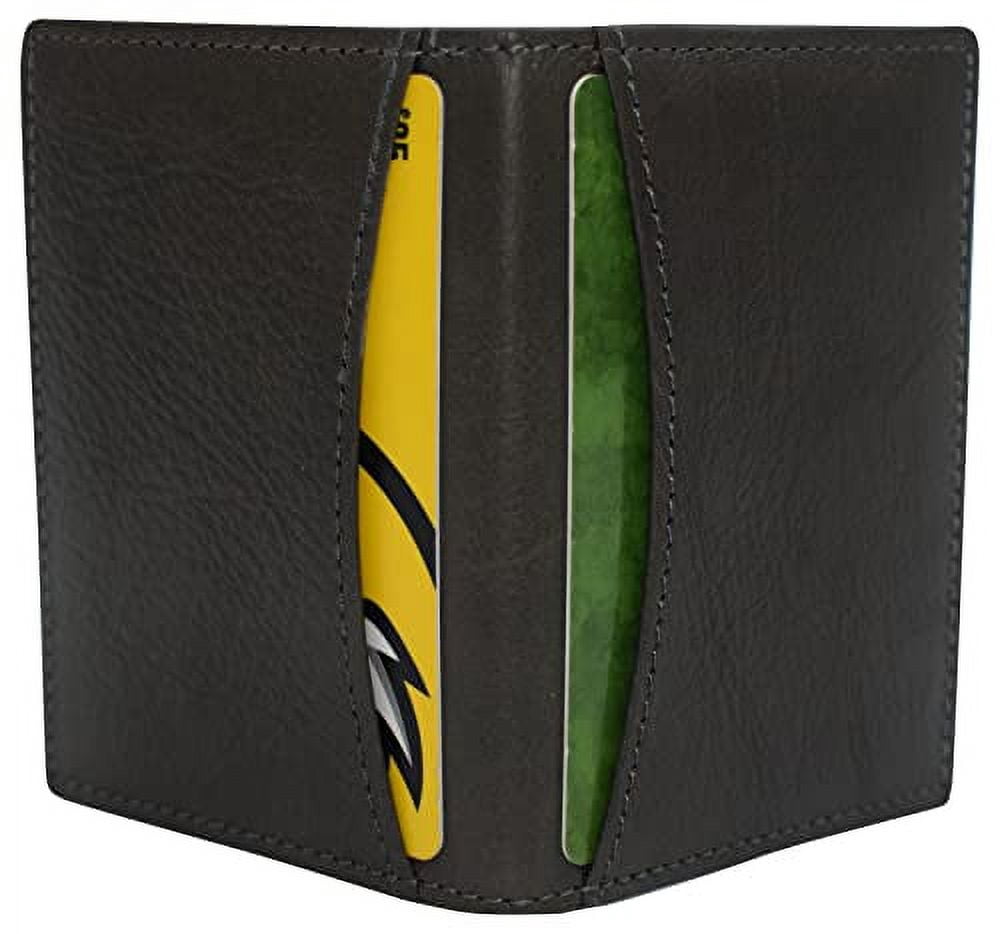RFID Blocking Slim Thin Leather Credit Card ID Mini Wallet Holder Bifold Driver's License Safe - Image 5