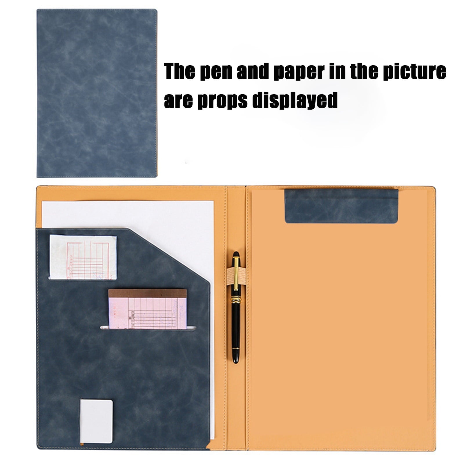 Padfolio Folder Binder -Faux Leather Portfolio Folder with Cover for A4 Notepad Holder, Business Portfolio for Resume, Legal Pad, Interview, - Image 5