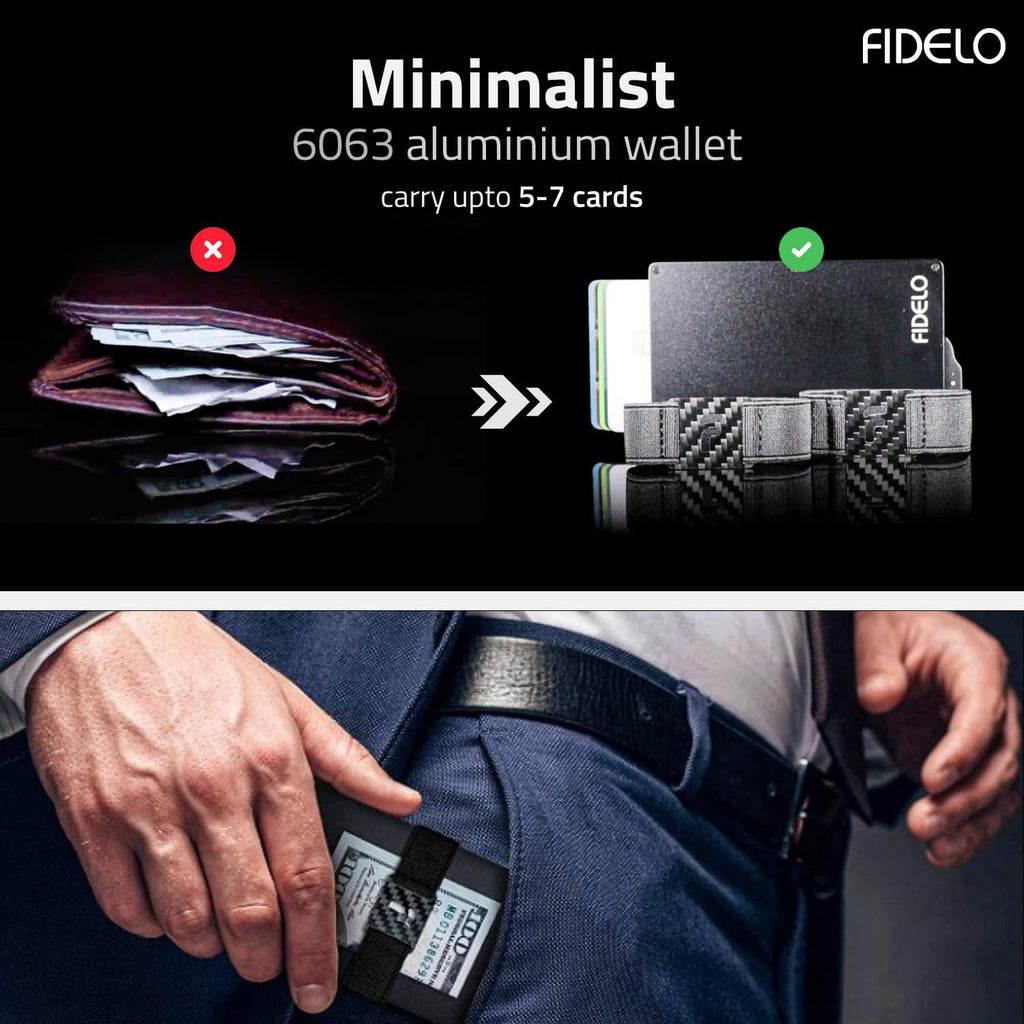 Minimalist Wallet for Men - Slim Credit Card Holder RFID Mens - Image 3