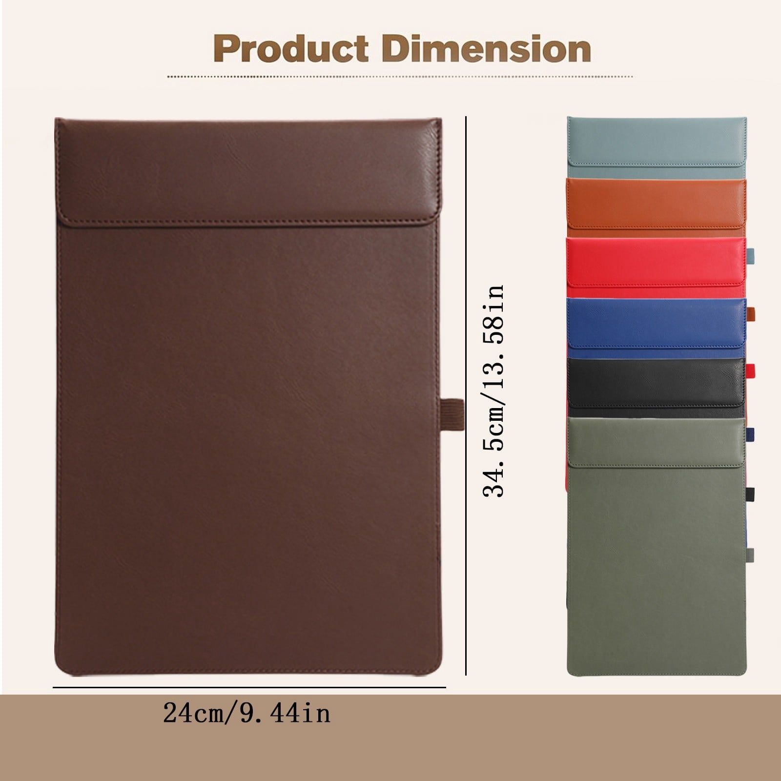 1Pc PU Leather Folder, Faux Leather Portfolio Folder Binder, Business Padfolio Folder, Professional Business Portfoli... - Image 3