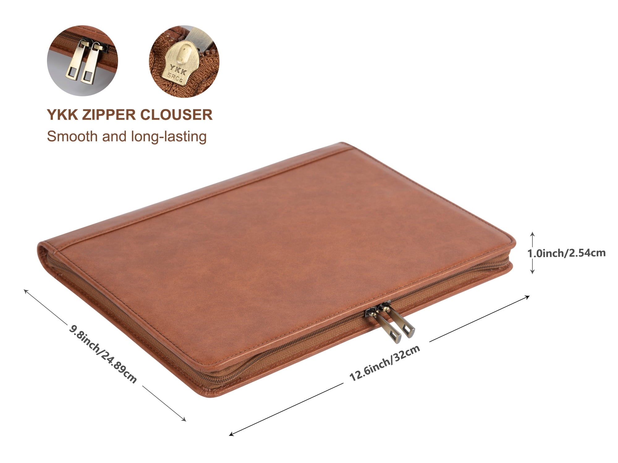 AZXCG Lightweight Slim Padfolio Folder for Women, Interview Resume Legal Document Organizer & Business Card Holder, with A4 Letter-Sized Not - Image 4