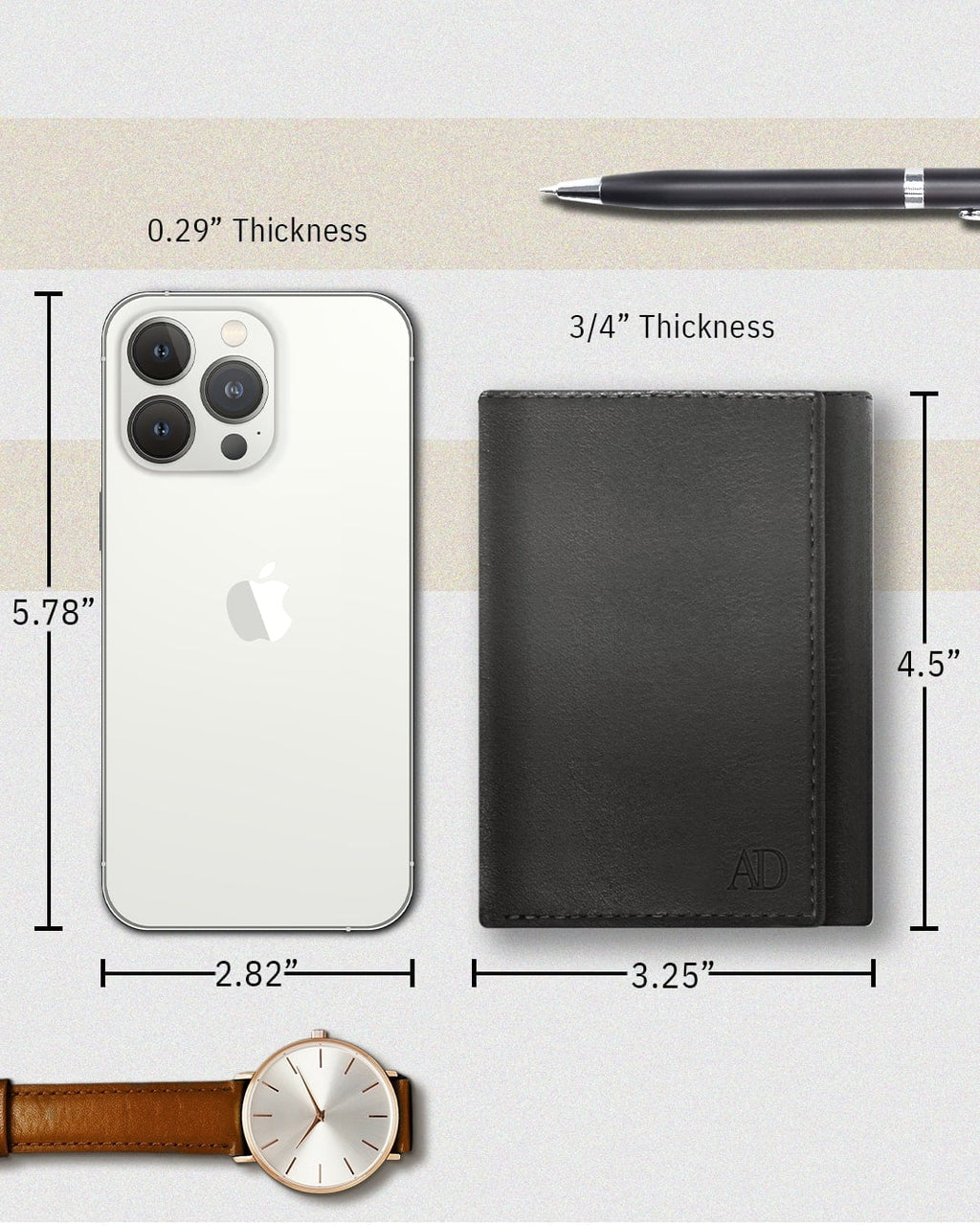 Genuine Leather Slim Trifold Wallets For Men - Mens Wallet RFID Blocking Holiday Gifts For Men - Image 4
