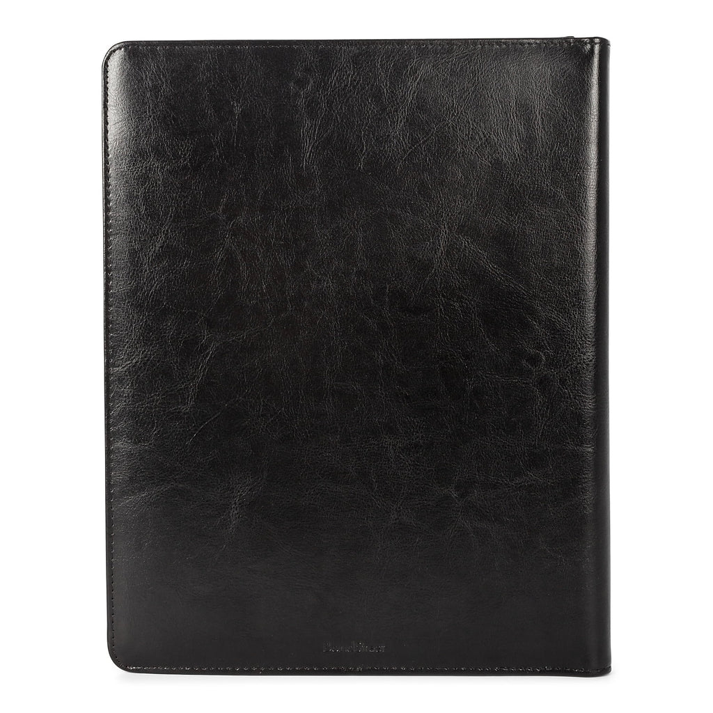 Stebco -BLACK Leather Padfolio, Writing Pad, Black - Image 2