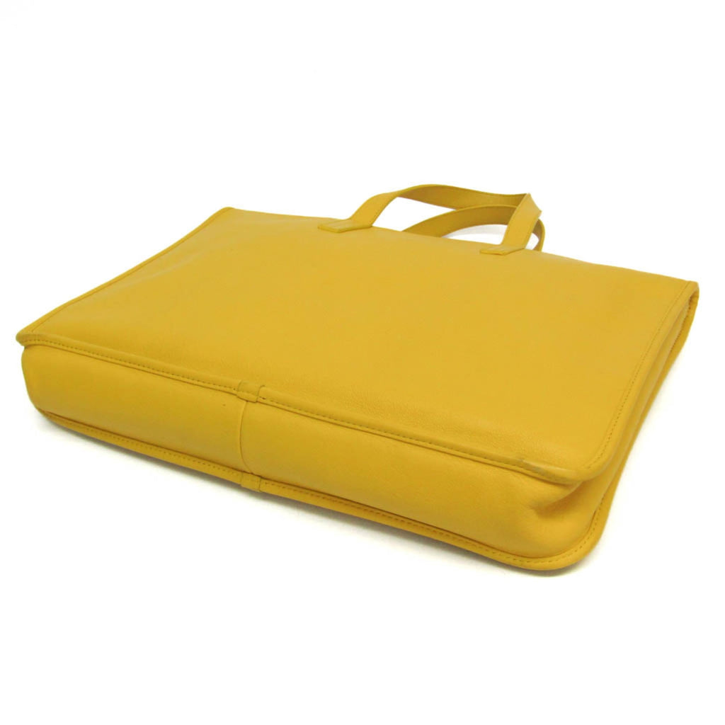 Pre-Owned Anagram Business Bag Men's Leather Briefcase,Handbag Yellow - Image 2