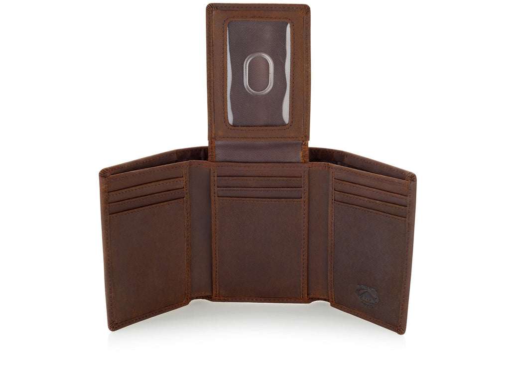 Trifold Leather Wallet for Men with ID Holder and RFID Blocking (Brown) - Image 5