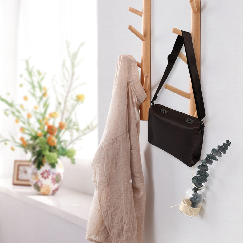 Men Leather Messenger Briefcase Laptop Shoulder Crossbody Bag Handbag - Image 6