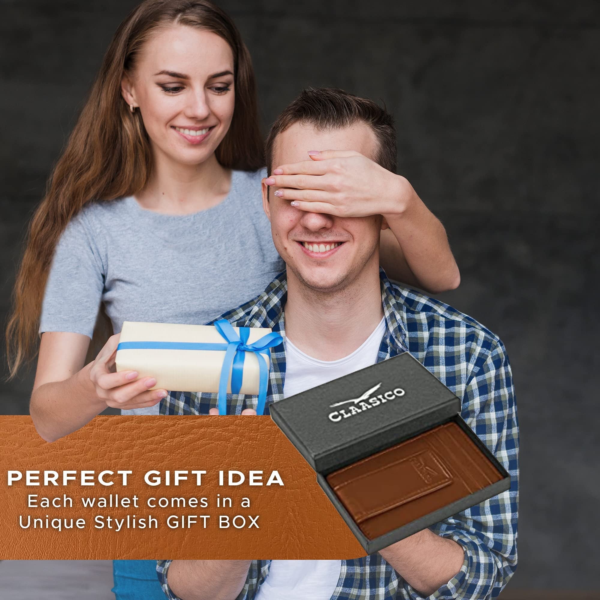 Money Clip Leather Wallet For Men Slim Front Pocket RFID Blocking Card Holder With Super Strong Magnetic - Image 4
