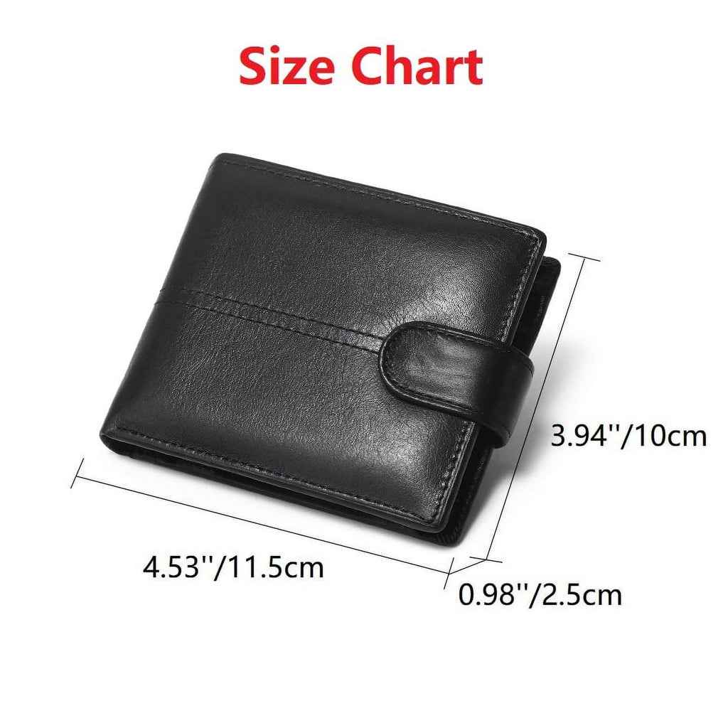 Genuine Leather Wallet for Men RFID Blocking Bifold Style Large Capacity with Card Slots Gift Box Father’s Day Gift f... - Image 2
