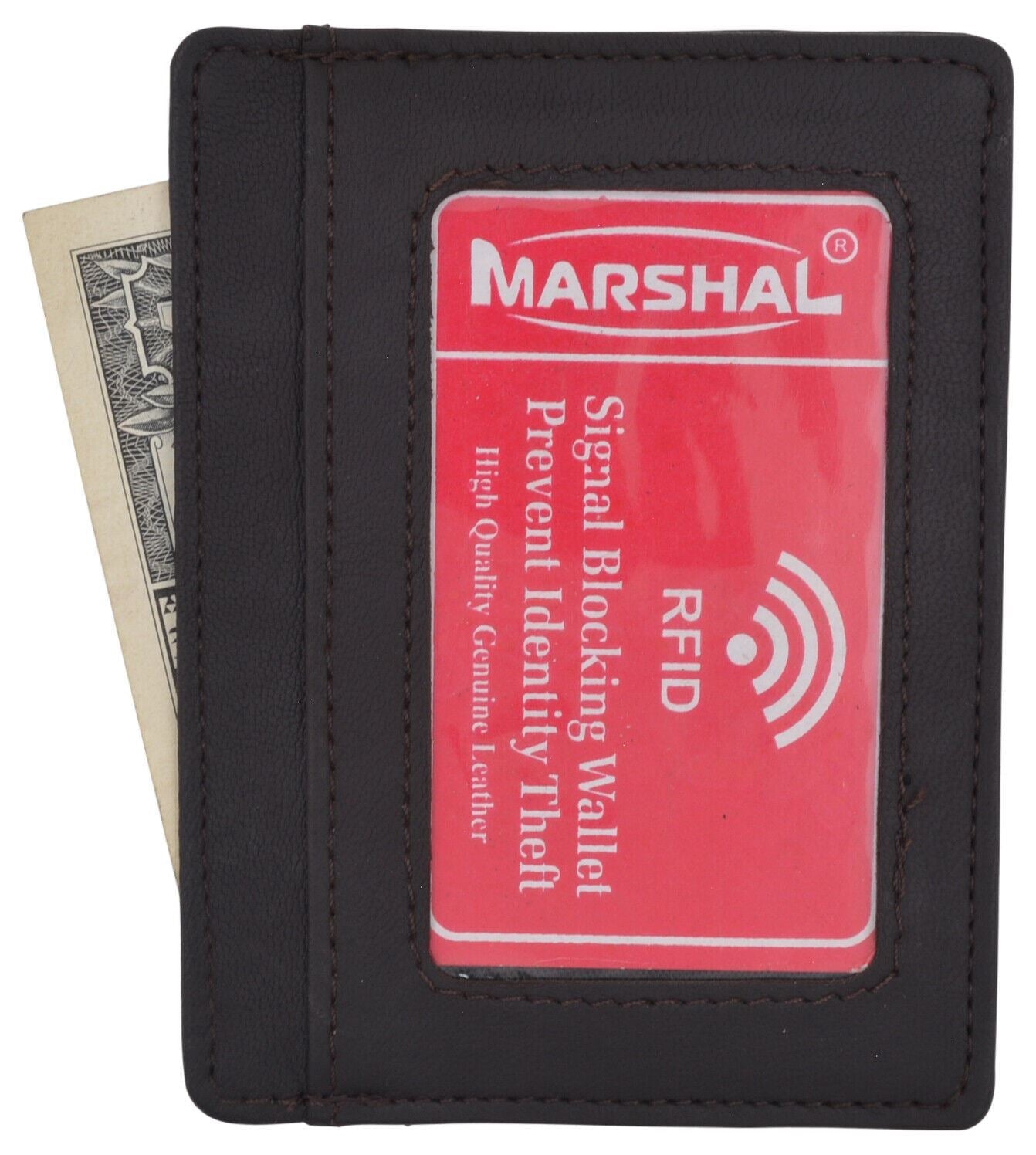 New Genuine Leather Slim Card Holder Wallets For Men - Minimalist RFID Blocking - Image 4