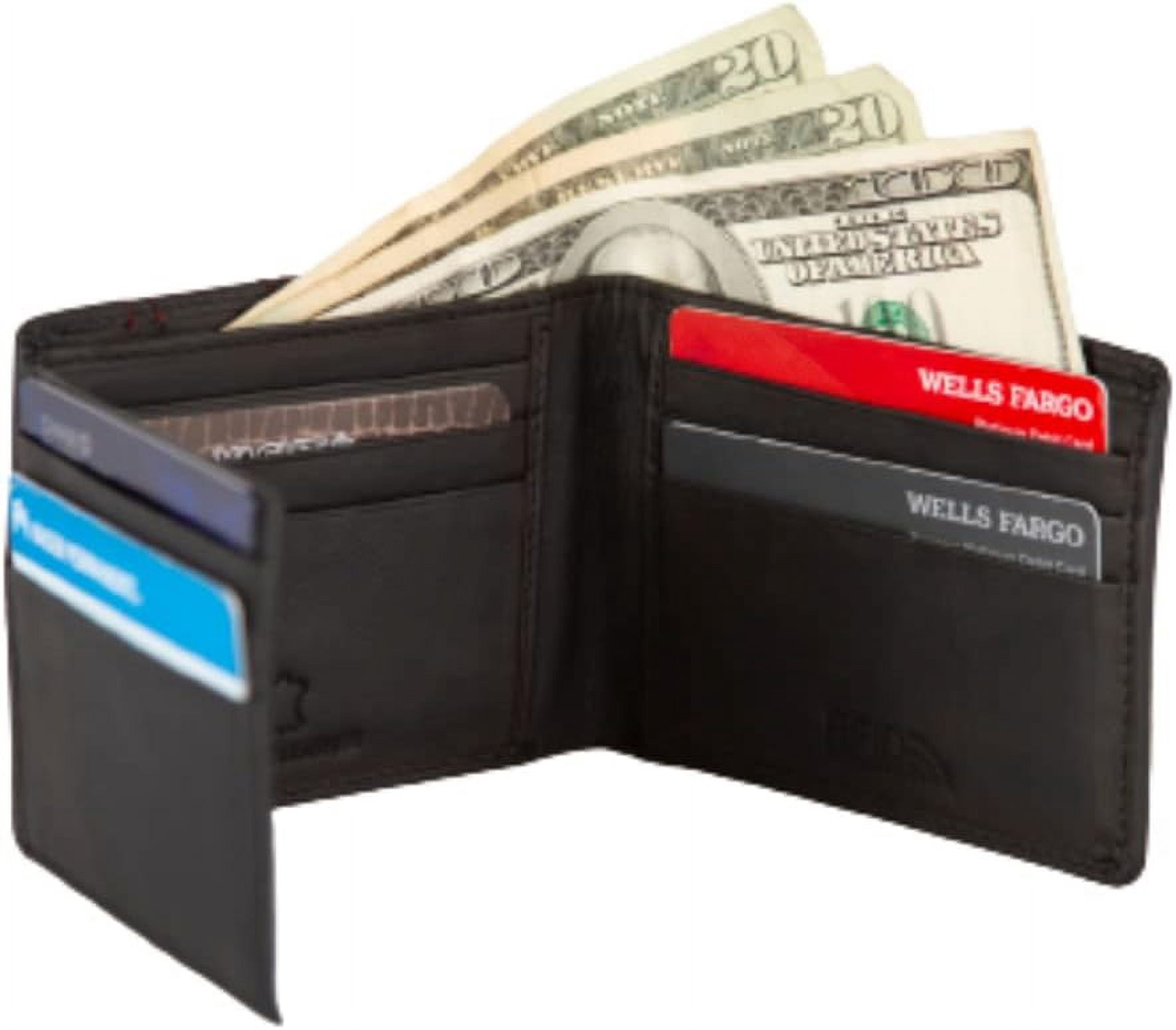 Wallet for Men, Men's Wallets with 9 Card Slots Design, Two Large Slot for Money, Bifold RFID Blocking Card Holder Le... - Image 5