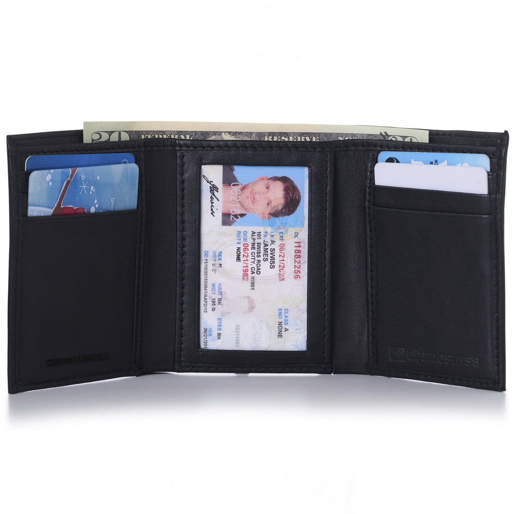 Mens Wallet Trifold Bifold Billfolds to choose from Genuine Leather Comes in Gift Bag - Image 2