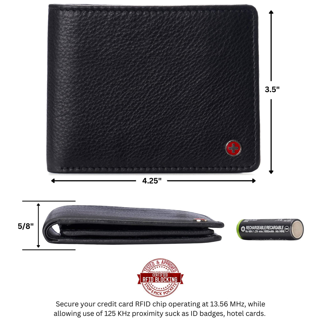 Cor Executive Bifold Wallet | Business Passcase for Men | Premium Leather | Dual ID Windows | RFID Blocking | Gift Bo... - Image 3