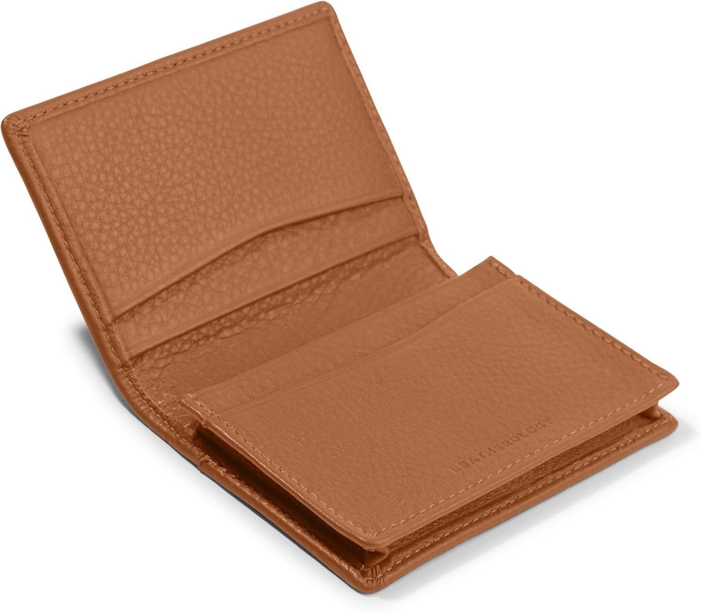 Leather Slim Case with 4 Slots & Center Pocket for s, & IDs - Image 2