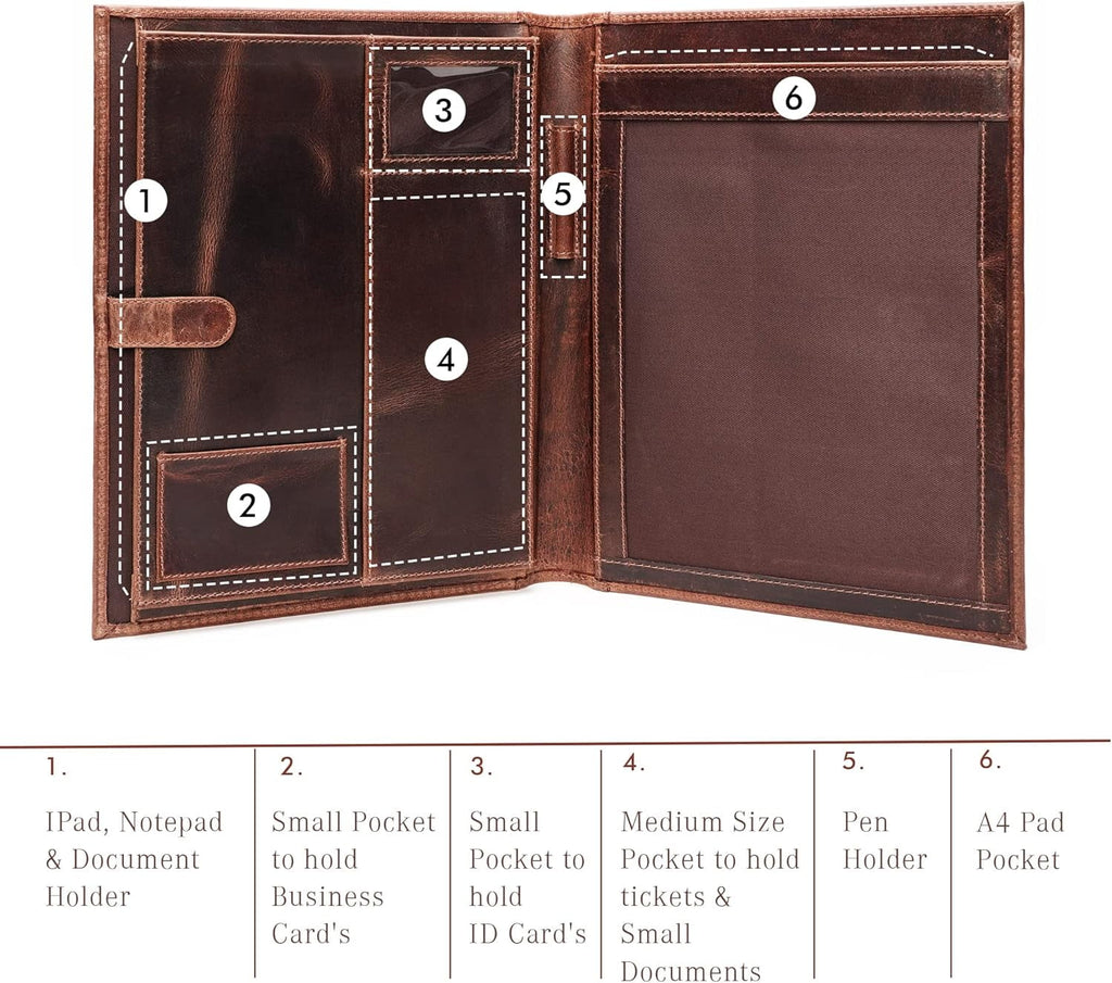 Professional Organizer Padfolio Resume Folder Business Card Document Holder for Men Women Office Supplies - Image 4