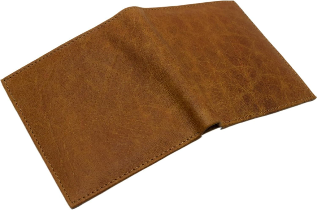 Bifold Hipster Credit Card Wallet RFID Blocking Men's Cowhide Leather Wallet - Image 5