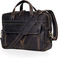 18 Inch Leather briefcases Laptop Messenger Bags for Men and Women Best Office School College Satchel Bag