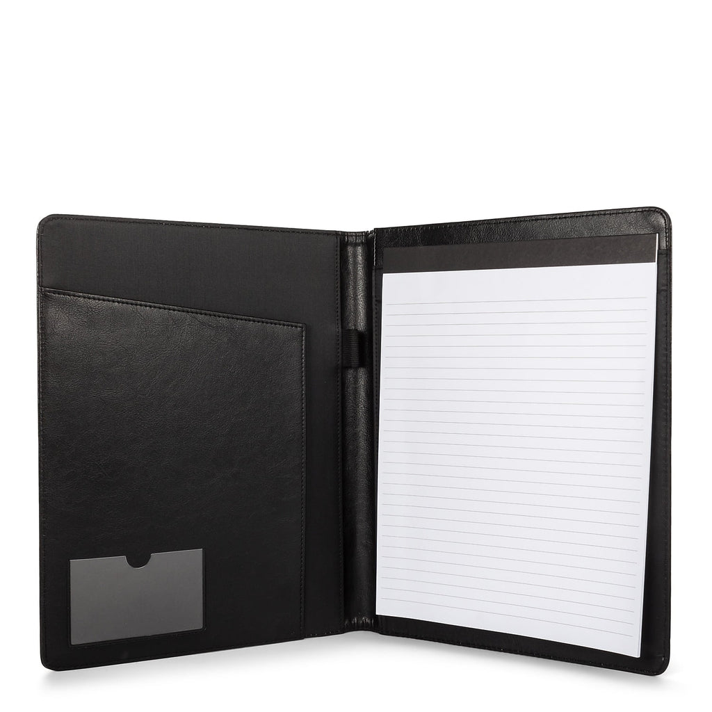 Stebco -BLACK Leather Padfolio, Writing Pad, Black - Image 3