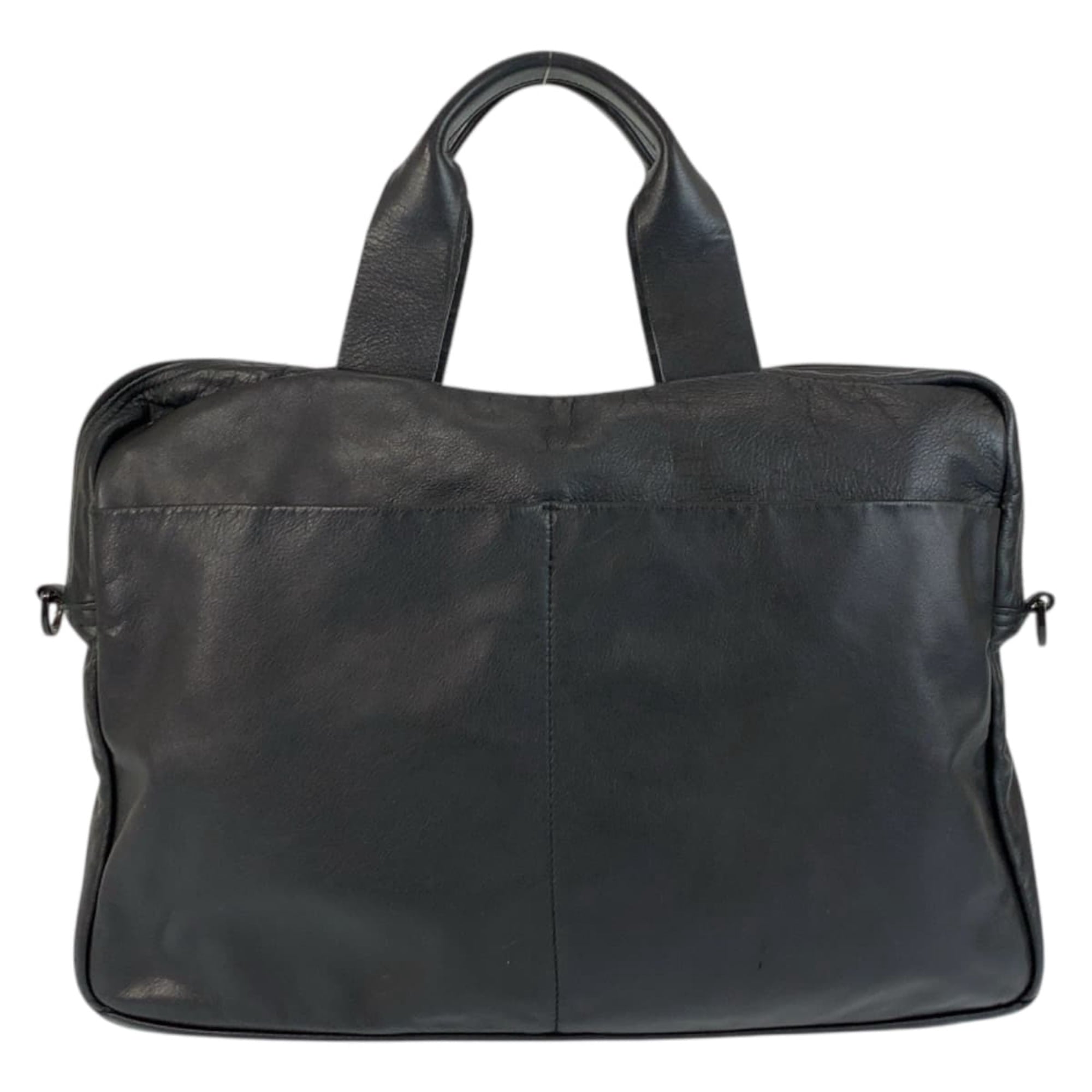 Pre-Owned Maxi Intrecciato Black Leather Business Briefcase Shoulder Bag for Men... - Image 2