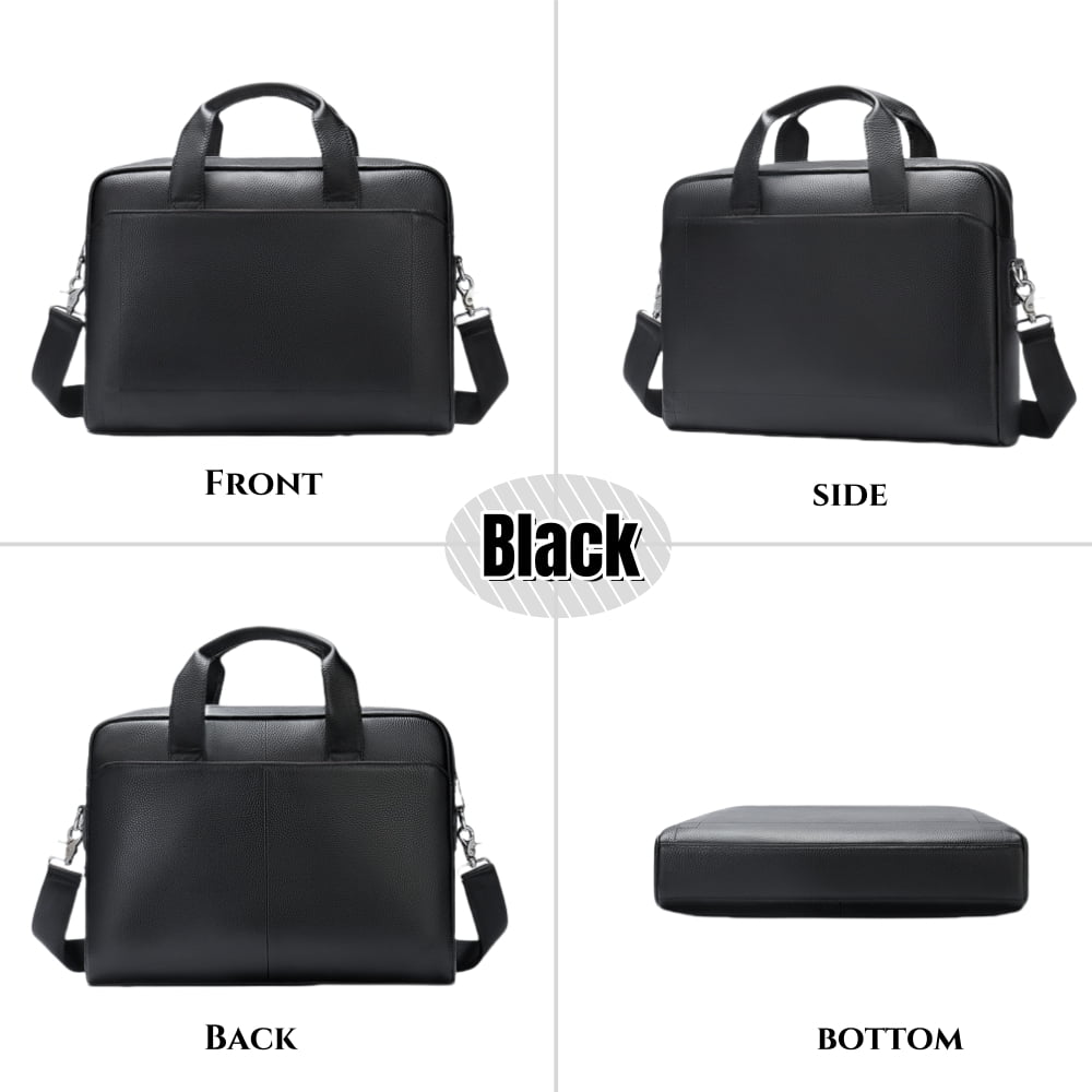 15in Bag Retro briefcase, large capacity computer bag, suitable for business, travel, gifts for boyfriend/father/husband - Image 2