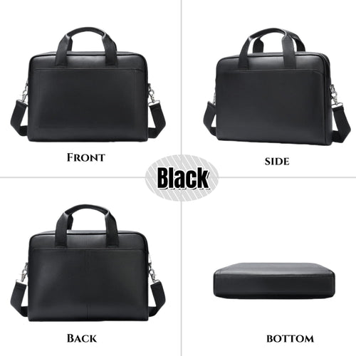 15in Bag Retro briefcase, large capacity computer bag, suitable for business, travel, gifts for boyfriend/father/husband - Image 2