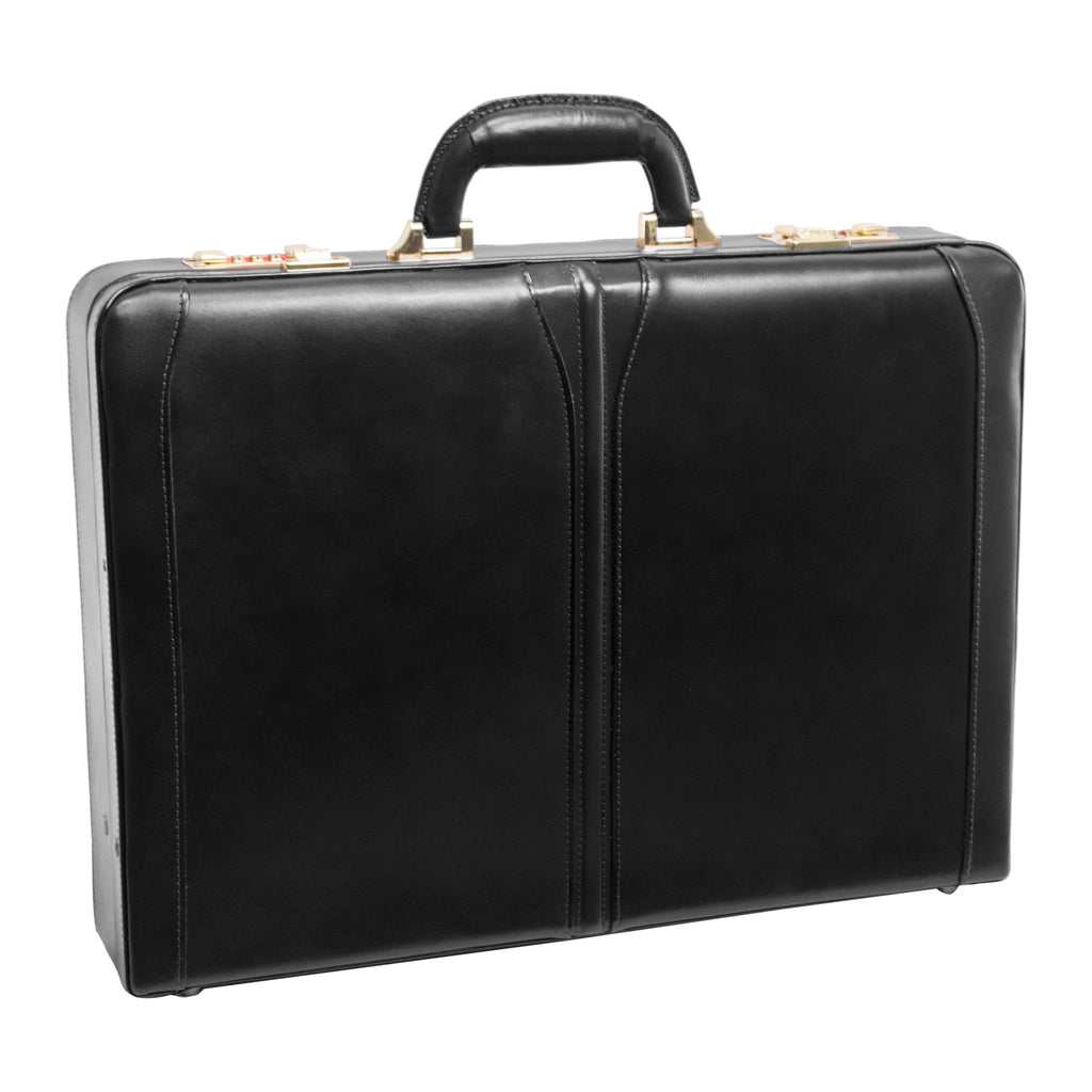 McKlein LAWSON, Attaché Briefcase, Top Grain Cowhide Leather, Black (80455) - Image 3