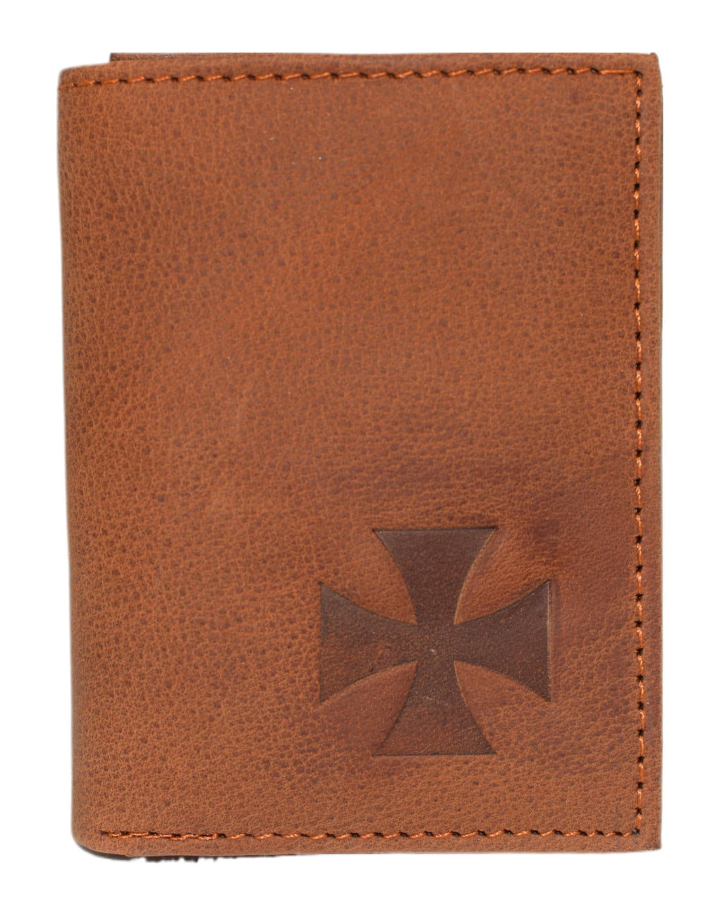 Marshal Templar Cross RFID Blocking Genuine Leather Bifold Trifold Wallet for Men Trifold - Image 4