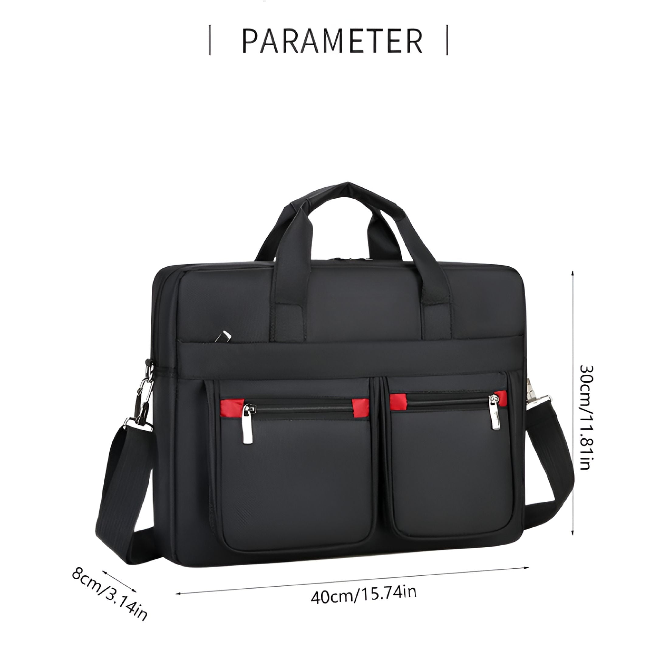 Large Briefcases for Men Tote Bag Laptop Case Work Bags Office Messenger Bag Handbags Sports Travel Chest Rucksacks S... - Image 2