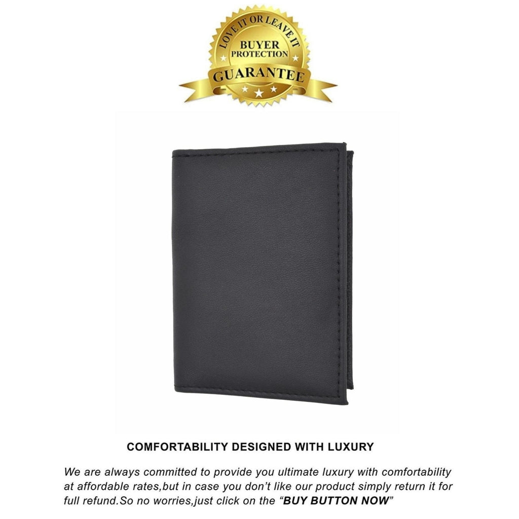 Slim Thin Leather Credit Card ID Mini Wallet Holder Bifold Driver's License Safe - Image 3