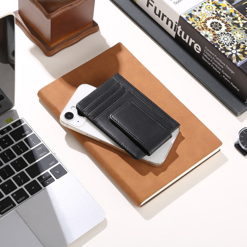 Magnetic Closure Slim Wallet for Men Leather RFID Blocking Minimalist Front Pocket Money Clip Wallet Credit Card Holder - Image 2