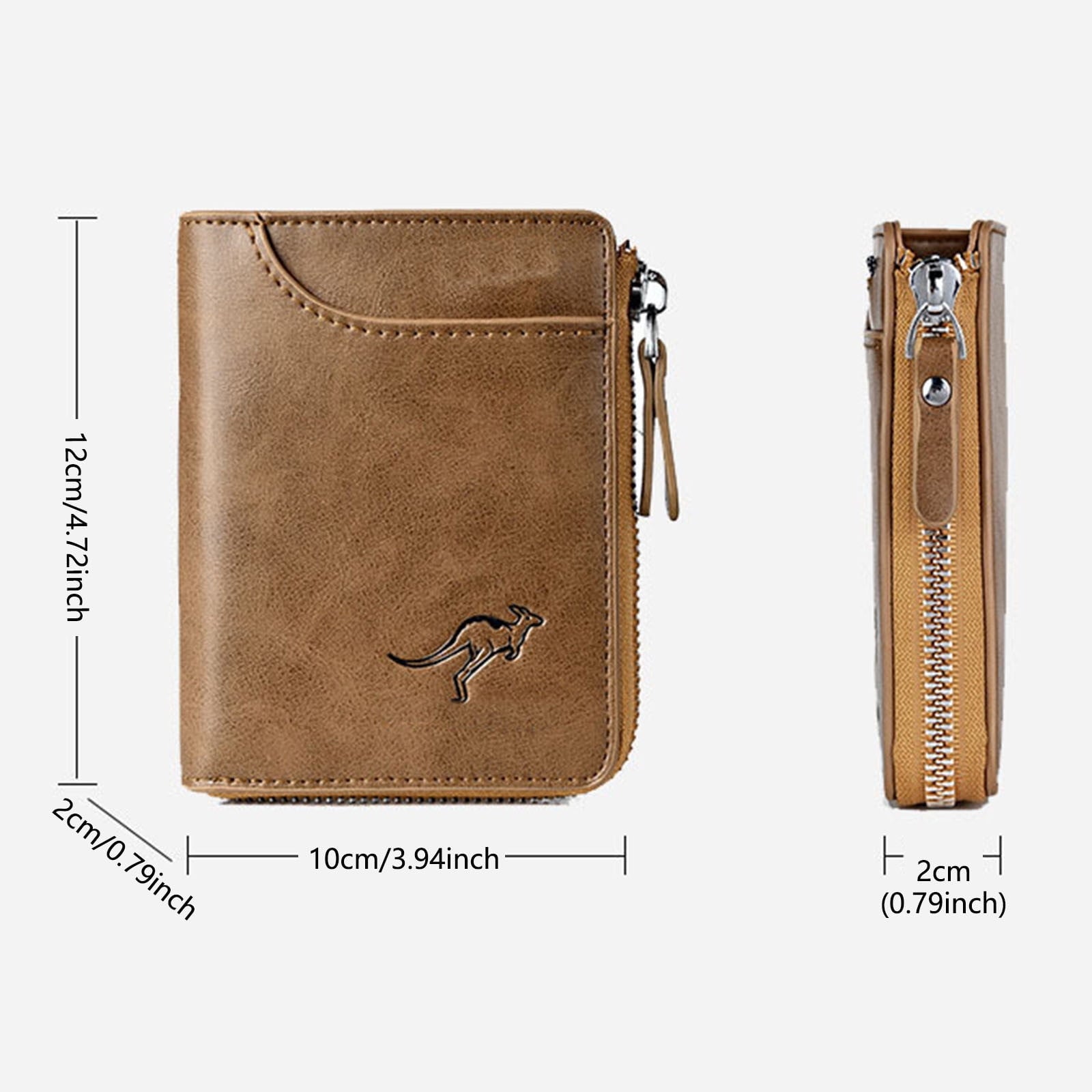 Wallet for Men Slim Bifold Credit Card Holder with Zipper Purse Large Capacity - Proof Fashionable Wallet - Image 2