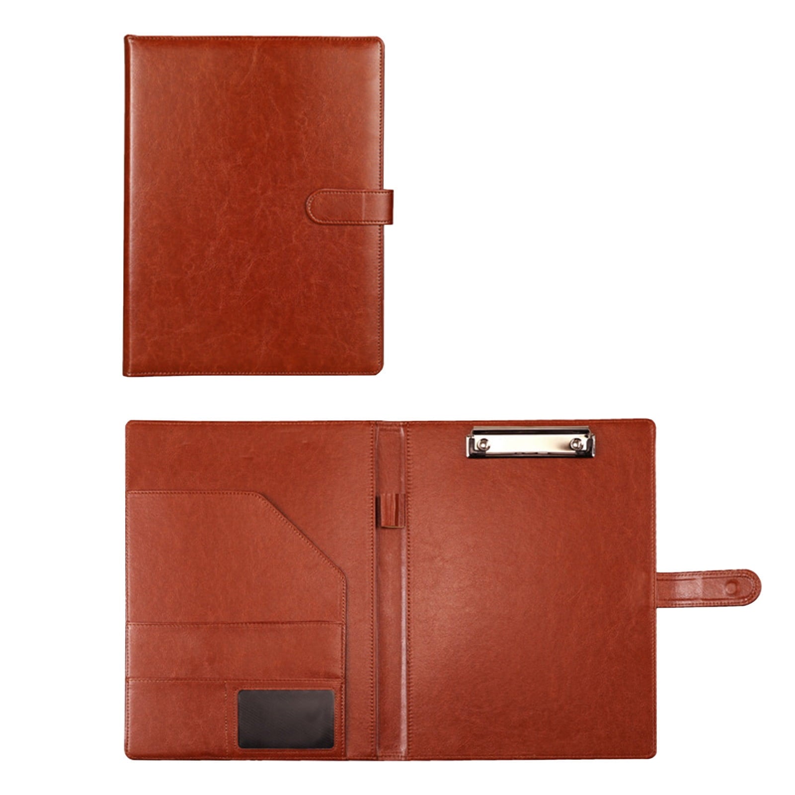 A4 Business Leather Folder Portfolio with Magnetic Closure for Office Learning Document Storage 12.59x9.64 Inch Suit ... - Image 3