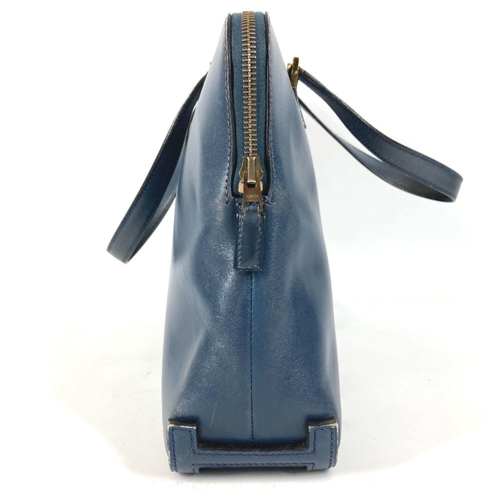 Pre-Owned Vintage Escapada Briefcase Handbag Document Bag Business Leather Men's Navy - Image 4